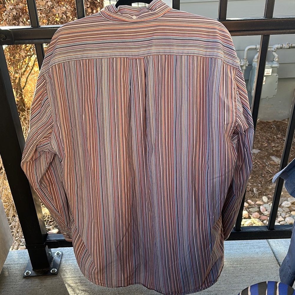Faconnable Blue and Pink Casual Button Down Shirt - Picture 3 of 3